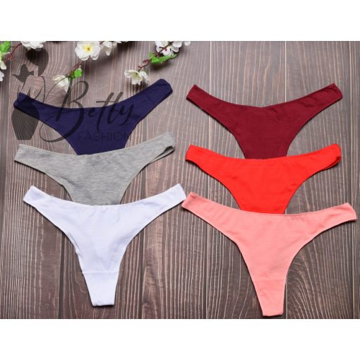 Egyszínű pamut tanga S, M, L, XL, 2XL