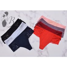 Csipkepántos pamut tanga S, M, L, XL