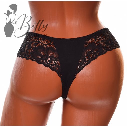 Csipkepántos pamut tanga S, M, L, XL