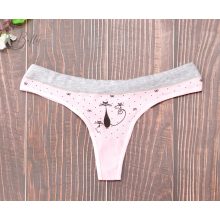 Cica mintás, derekán eltérő színű pamut tanga S, M, L, XL