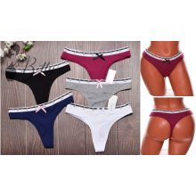 Egyszínű, derekán feliratos pamut tanga S, M, L, XL