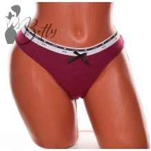 Egyszínű, derekán feliratos pamut tanga S, M, L, XL