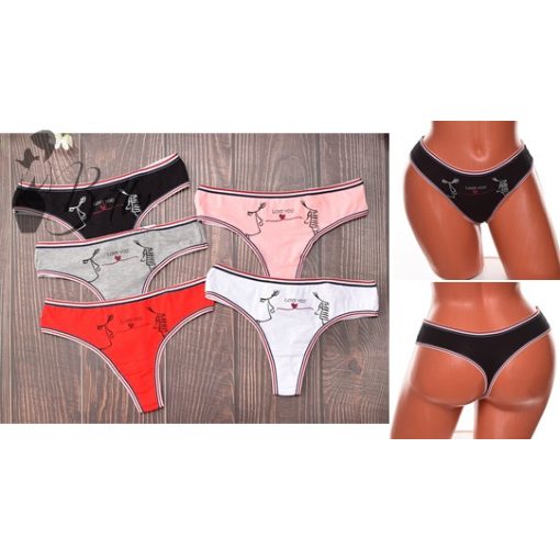 Love feliratos, pamut tanga S, M, L, XL