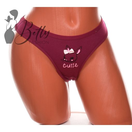 Nyuszimintás, pamut tanga S, M, L, XL