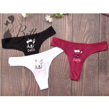 Nyuszimintás, pamut tanga S, M, L, XL