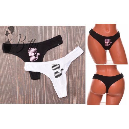 Cica mintás, pamut tanga S, M, L, XL