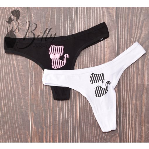 Cica mintás, pamut tanga S, M, L, XL