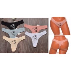 Cica mintás és feliratos pamut tanga S, M, L, XL