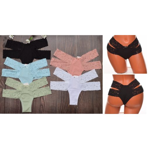 Dupla csipkés pántos féltanga S, M, L, XL