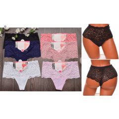 Széles csipkepántos, magas derekú tanga L, XL, 2XL, 3XL