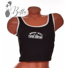 Feliratos, sportmelltartó/top S/M