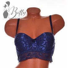 Széles csipkepántos, leopárdmintás melltartó