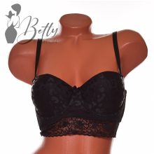 Széles csipkepántos, leopárdmintás melltartó