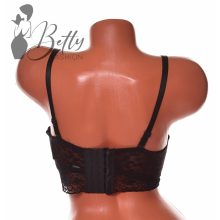 Széles csipkepántos, leopárdmintás melltartó