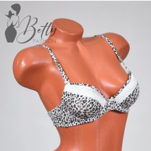 Párducmintás, csipkerátétes melltartó