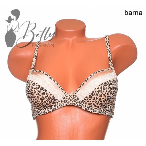 Párducmintás, csipkerátétes melltartó