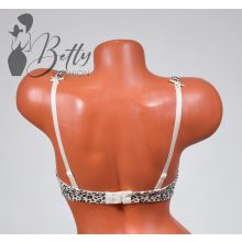 Párducmintás, csipkerátétes melltartó