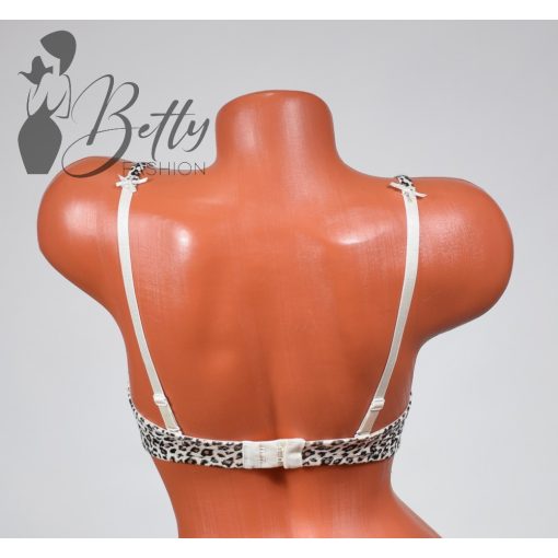 Párducmintás, csipkerátétes melltartó