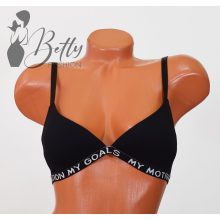 Feliratos, merevítő nélküli melltartó