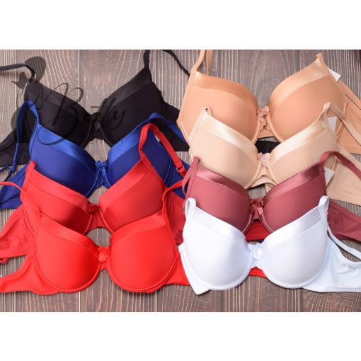 Szatén szegélyes, vékonyan párnázott melltartó - B, C, D kosárral