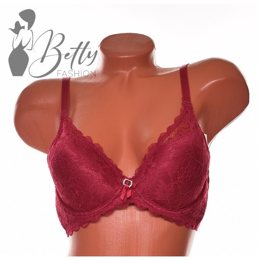 Egyszínű, csipkés melltartó