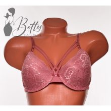 Csipkedíszes, keresztpántos melltartó