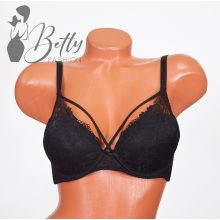 Csipkerátétes, pántdíszes melltartó