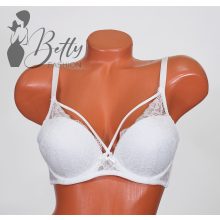 Csipkerátétes, pántdíszes melltartó