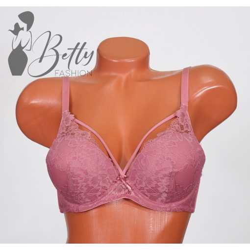 Csipkerátétes, pántdíszes melltartó