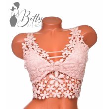 Horgolt, merevítő nélküli melltartó S/M