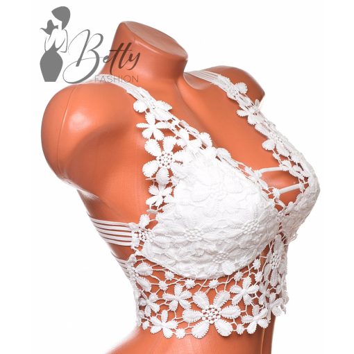 Horgolt, merevítő nélküli melltartó S/M