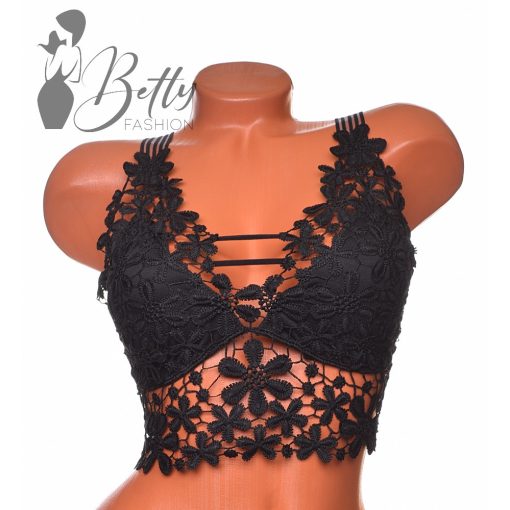 Horgolt, merevítő nélküli melltartó S/M