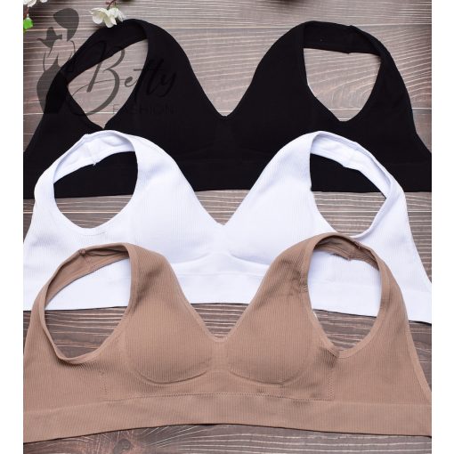 Bordázott anyagú kényelmi melltartó S-2XL