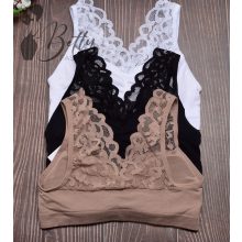 Csipkés pántú, kényelmi melltartó S-2XL