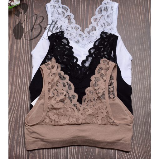 Csipkés pántú, kényelmi melltartó S-2XL