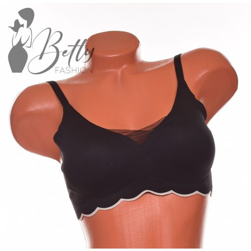 Lézervágott, tüllbetétes, kényelmi melltartó