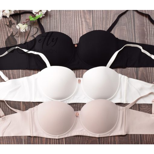 Lézervágott, pánt nélkül is hordható melltartó - B, C kosárral