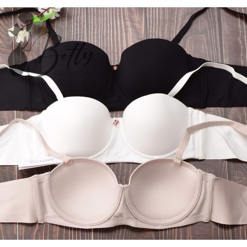 Lézervágott, pánt nélkül is hordható melltartó - B, C kosárral