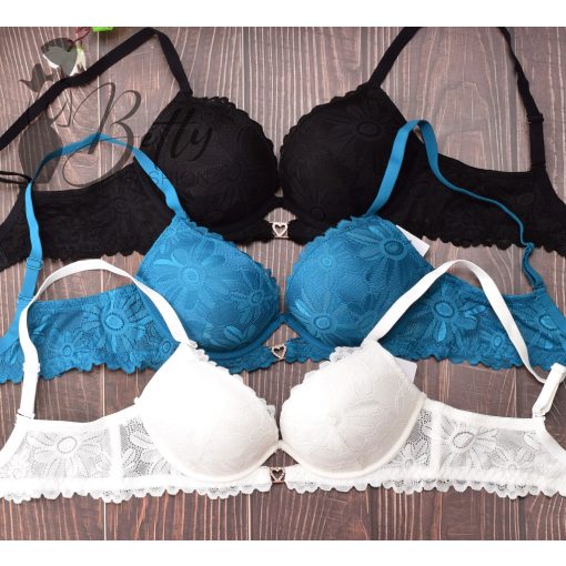 Csipkés, fémdíszes melltartó - B, C kosárral