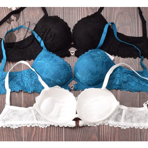 Csipkés, fémdíszes melltartó - B, C kosárral