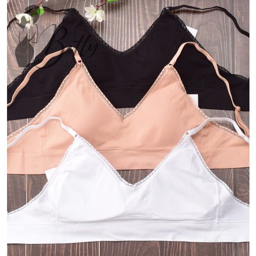 Csipke szegélyes kényelmi melltartó M-XXL