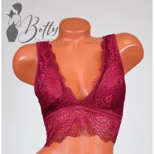 Merevítő nélküli, csipkemelltartó S/M