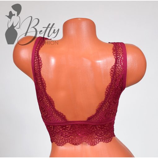 Merevítő nélküli, csipkemelltartó S/M