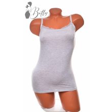 Egyszínű, csipkeszegélyes, állítható pántos atléta M, L, XL, 2XL