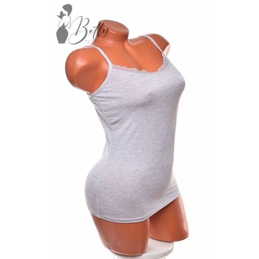 Egyszínű, csipkeszegélyes, állítható pántos atléta M, L, XL, 2XL