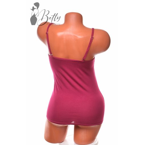 Egyszínű, csipkeszegélyes, állítható pántos atléta M, L, XL, 2XL