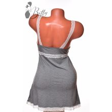 Sötétszürke hálóing csipkével