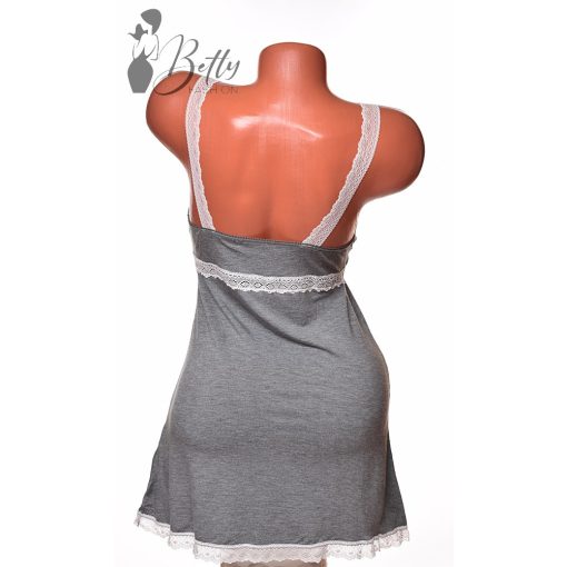 Sötétszürke hálóing csipkével