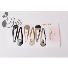   Csillogó és foltmintás, csit csat hajcsat szett - 6 darbos