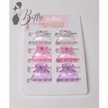 Színes, csillogó mini hajcsat szett - 6 darabos